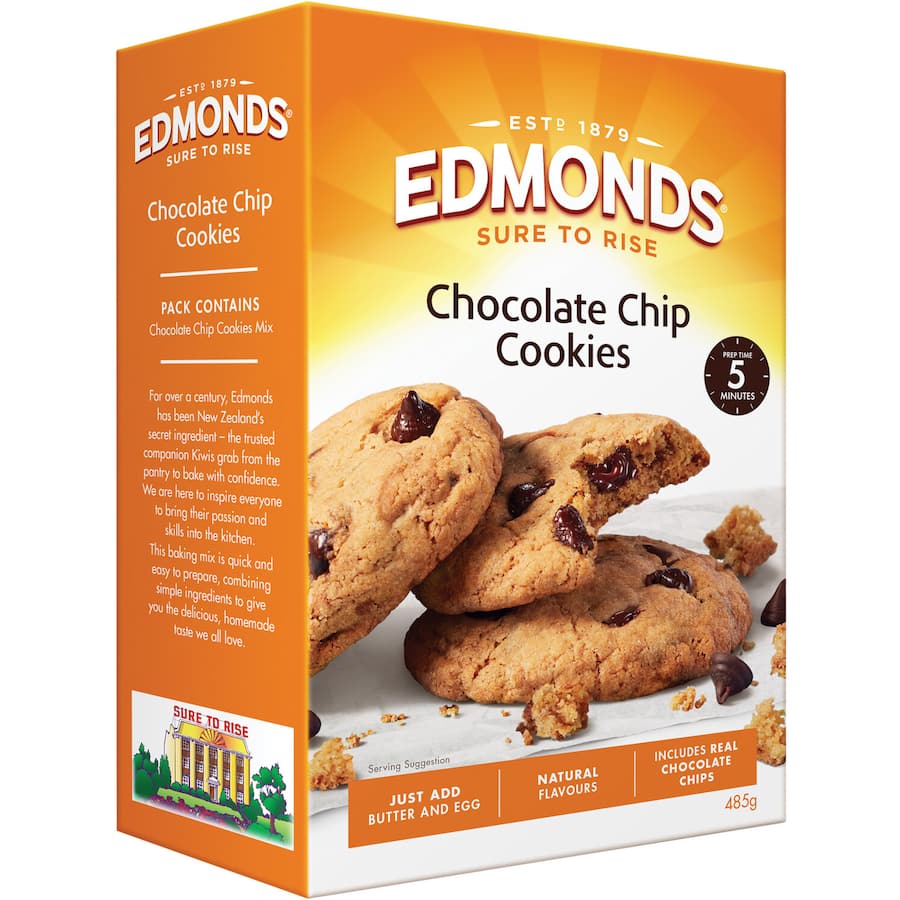 Edmonds Cookie Mix Chocolate Chip for easy, delicious homemade cookies; just add butter and eggs for gooey treats.