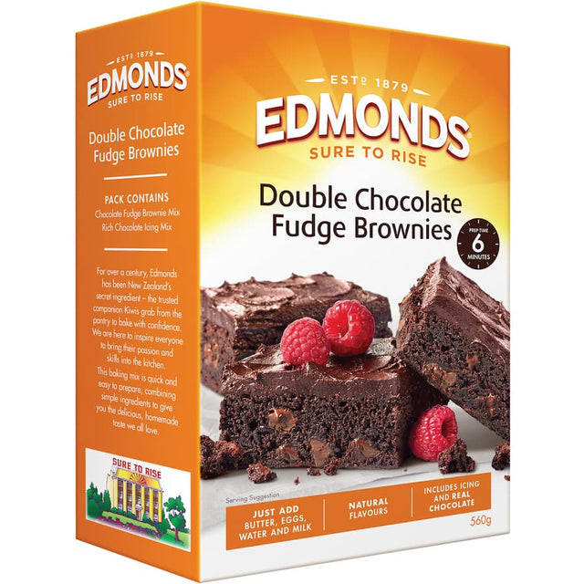 Edmonds Choc Fudge Brownie Mix, easy-to-bake mix for moist, fudgy brownies perfect for chocolate lovers and gatherings.