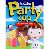 Delicious Snowdon ice cream cones in a party cup, perfect for gatherings with creamy flavors and crispy texture.