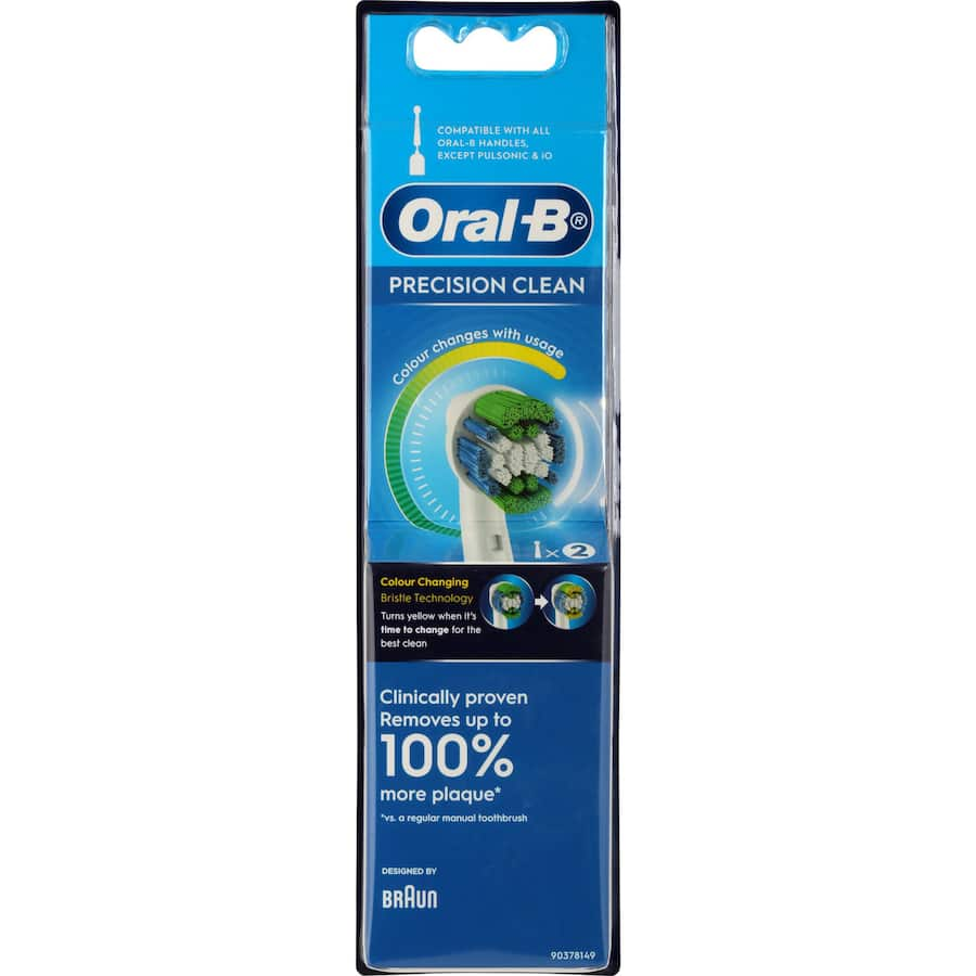 Oral-B Electric Toothbrush Precision Clean EB17 with round brush head for superior plaque removal and healthier gums.