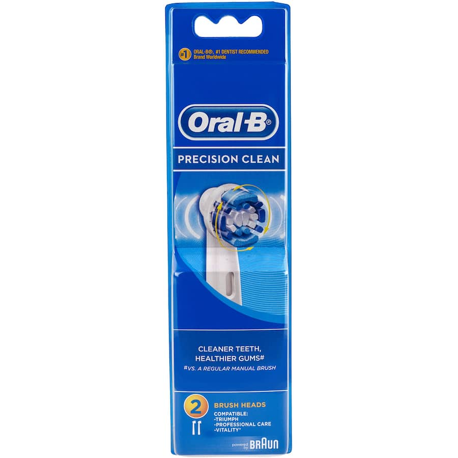 Oral-B Electric Toothbrush Precision Clean EB17 with round brush heads for superior plaque removal and healthier gums.