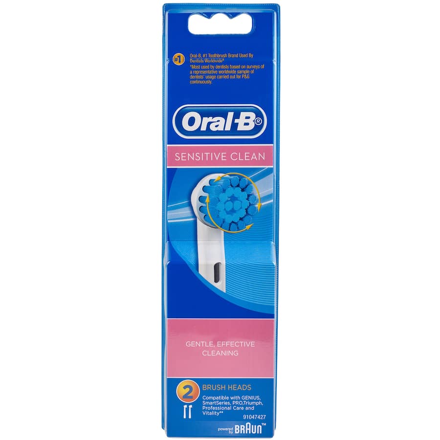 Oral B Precision Clean Sens Ebs 17 electric toothbrush heads with ultra-soft bristles for gentle care of sensitive teeth and gums.