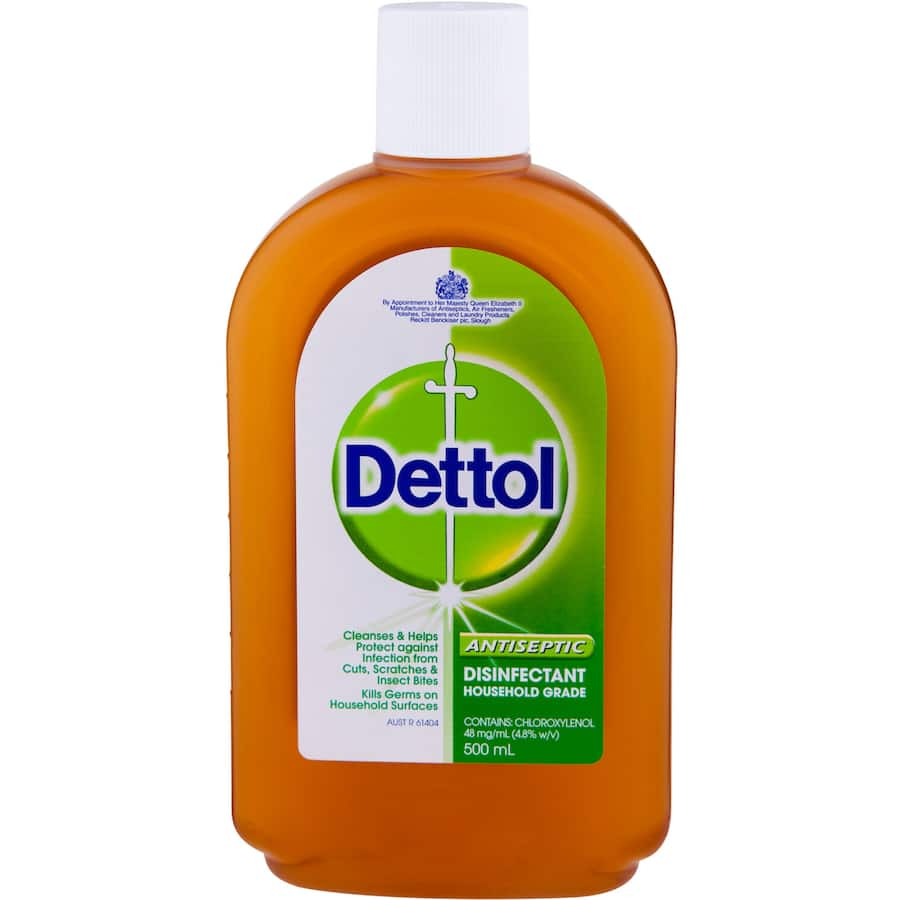 Dettol Classic Antiseptic Liquid, a trusted disinfectant killing 99.9% of germs for wound care and home hygiene.