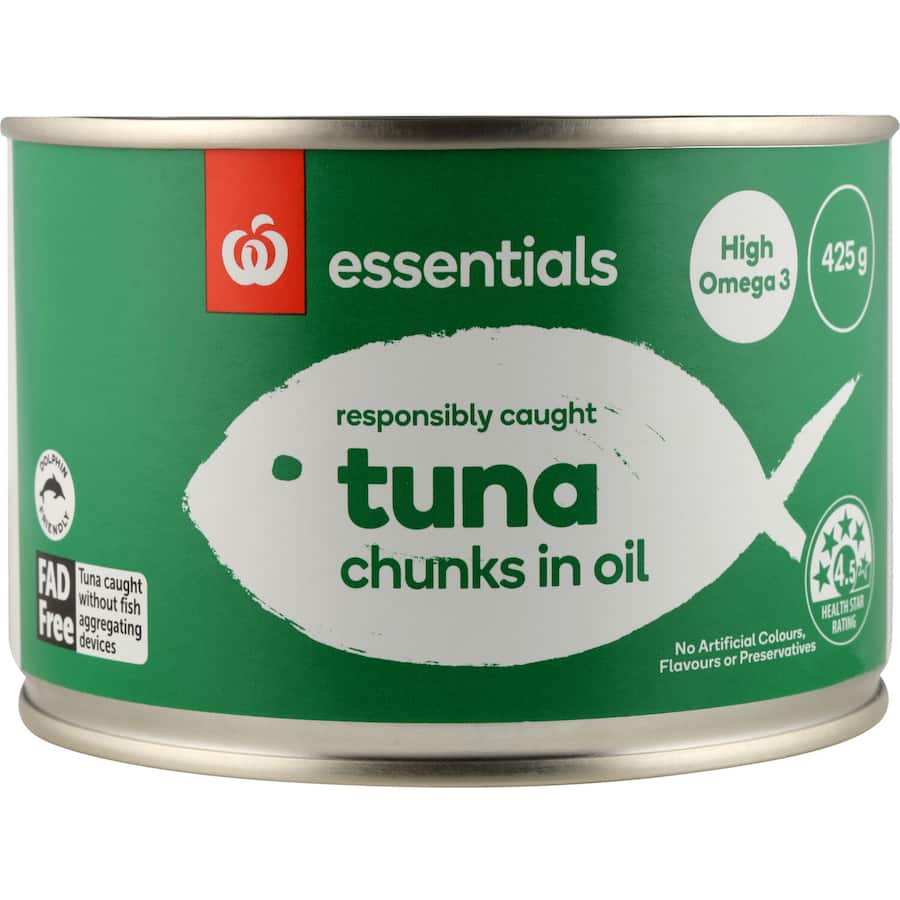 Essentials Tuna Chunks In Oil Can 425g