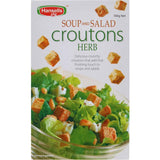 Crunchy herb-infused croutons, ideal for enhancing soups and salads with flavor and texture.