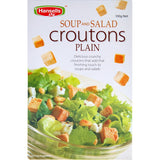 Golden, crunchy Hansells croutons perfect for enhancing soups, salads, and snacks with wholesome flavor and texture.