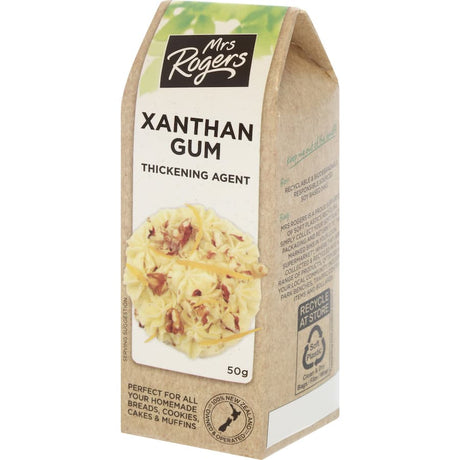 Mrs Rogers Xanthan Gum Thickening Agent for achieving smooth, creamy textures in soups, sauces, and gluten-free baking.