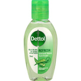 Dettol Antibacterial Instant Hand Sanitiser Refresh, kills 99.99% of germs, enriched with aloe vera for soft, refreshed hands.