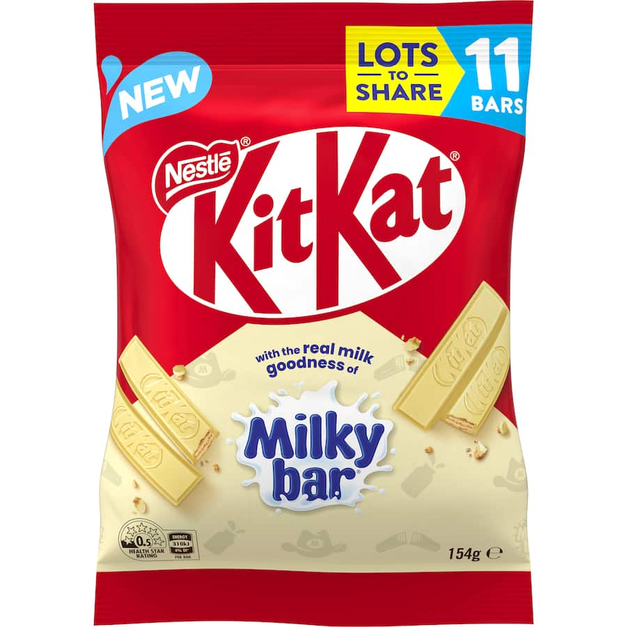 Nestle Chocolate Sharepack featuring Kit Kat and Milkybar Fun Size treats, ideal for sharing or enjoying solo.