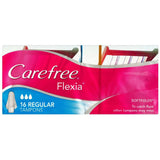 Carefree Flexia Regular Tampons with softfold wings for maximum comfort and leakage protection on light to moderate flow days.