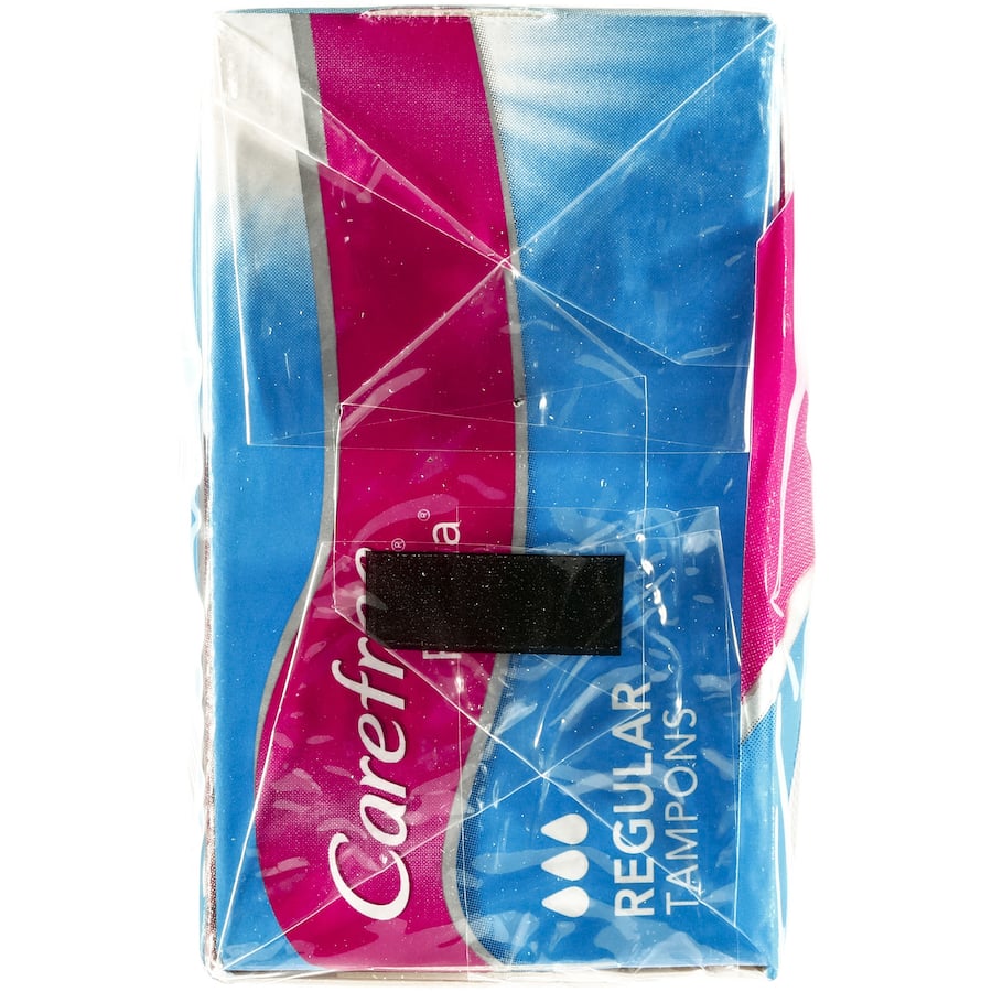 Carefree Flexia Tampons Regular with flexible wings for ultimate comfort and leak protection during light to moderate flow days.