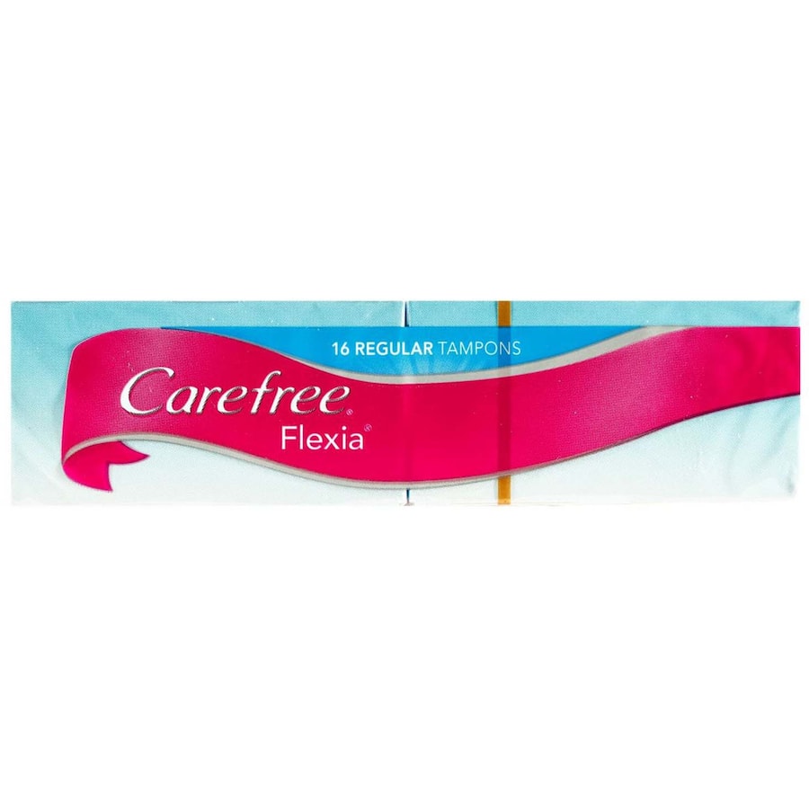 Carefree Flexia Regular Tampons with flexible wings for superior comfort and leak protection during light to moderate flow days.