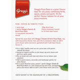 Gregg's Tomato & Herb Pizza Paste in four 50g sachets, ideal for creating flavorful homemade pizzas without additives.