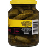 Golden Sun Cornichons: Crunchy gluten-free gherkins, perfect for enhancing cheese platters, sandwiches, and salads.