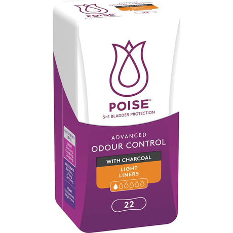 Poise Women’s Continence Light Liners offer discreet, odor-neutralizing protection for light bladder leakage with superior comfort.