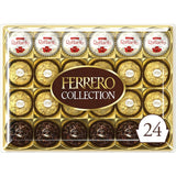 Ferrero Rocher Chocolate Box: luxurious assorted chocolates, including hazelnut, coconut, and dark chocolate treats.