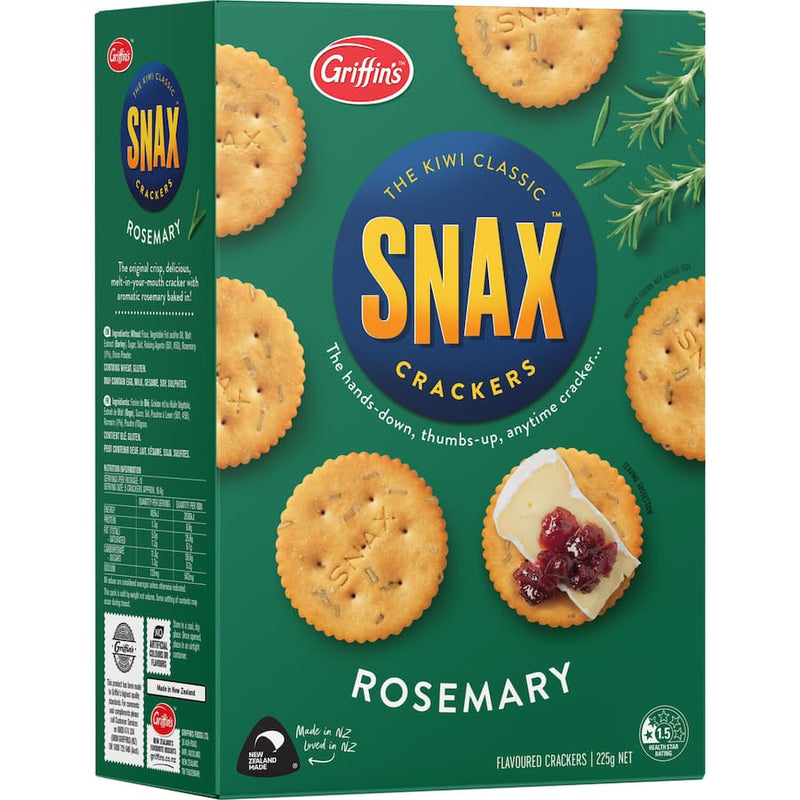 Griffin's Snax Crackers Rosemary