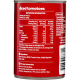 Essentials Diced Tomatoes in a can, ideal for enhancing dishes like bolognese, soups, and salsas with rich, natural flavor.