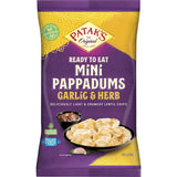 Pataks Pappadums Mini Garlic & Herb Packet 75g