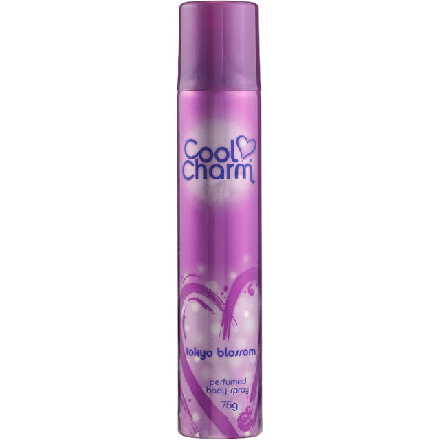 Cool Charm Female Bodyspray Tokyo Blossom offers a vibrant blend of fruity florals and oriental spices for a refreshing spring fragrance.