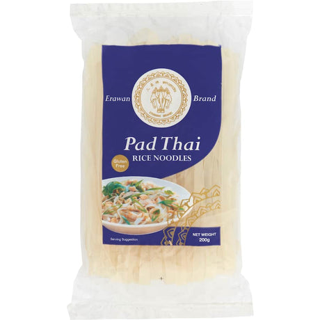 Erawan Asian Rice Sticks Pad Thai package featuring premium rice sticks for authentic homemade Thai cuisine.