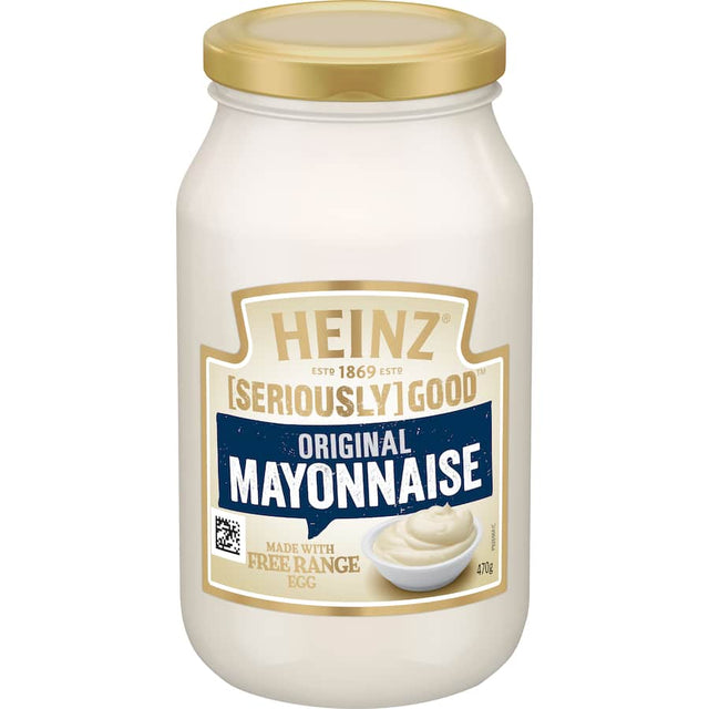 Heinz [SERIOUSLY] GOOD Original Mayonnaise made with free-range eggs, perfect for dipping, spreading, and enhancing meals.