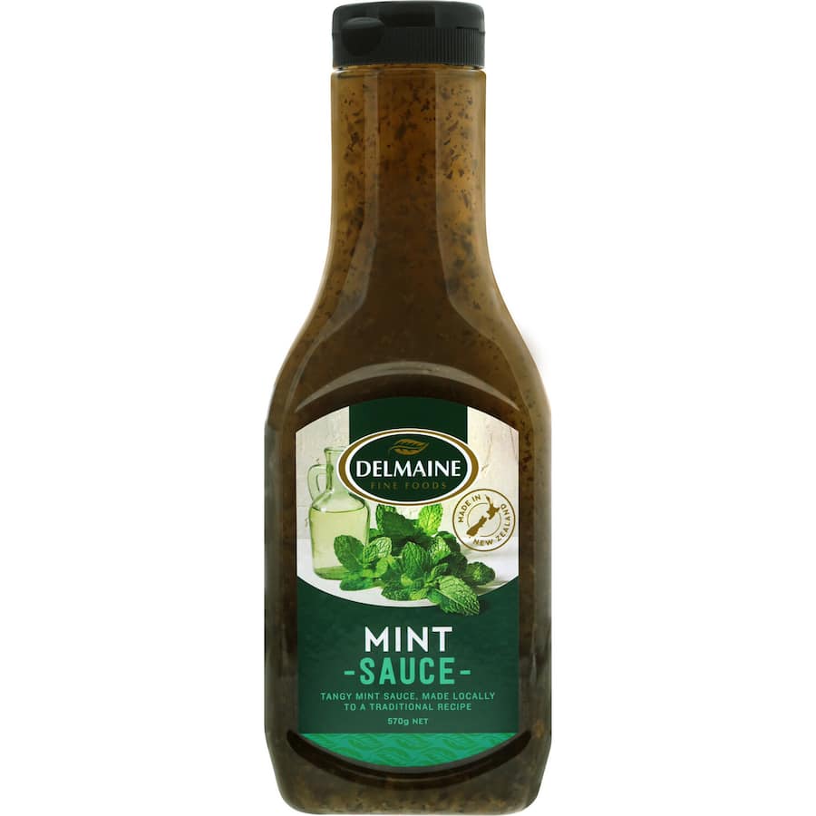 Delmaine Mint Sauce, a versatile New Zealand condiment, perfect for enhancing lamb, poultry, and side dishes.