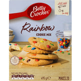 Brightly colored Betty Crocker Rainbow Cookie Mix, perfect for creating fun, delicious cookies with M&M minis.