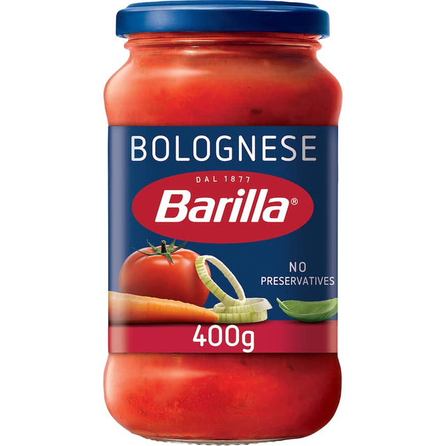 Barilla Pasta Sauce Base Per Bolognese - rich gluten-free sauce with Italian tomatoes, herbs, perfect for pasta dishes.