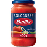 Rich and flavorful Barilla Bolognese sauce made with Italian tomatoes, onions, and herbs; perfect for elevating pasta dishes.