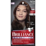 Vibrant Schwarzkopf Brilliance L68 Cinnamon Brown hair colour, perfect for dark hair with lasting intensity and nourishing treatment.