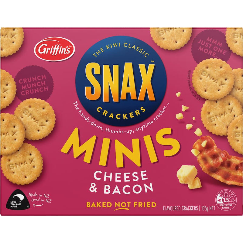 Griffin's Snax Crackers Cheese & Bacon Minis