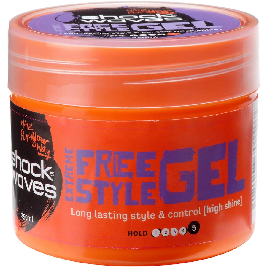 Extreme hold hair gel for versatile styling and long-lasting control without fuss.