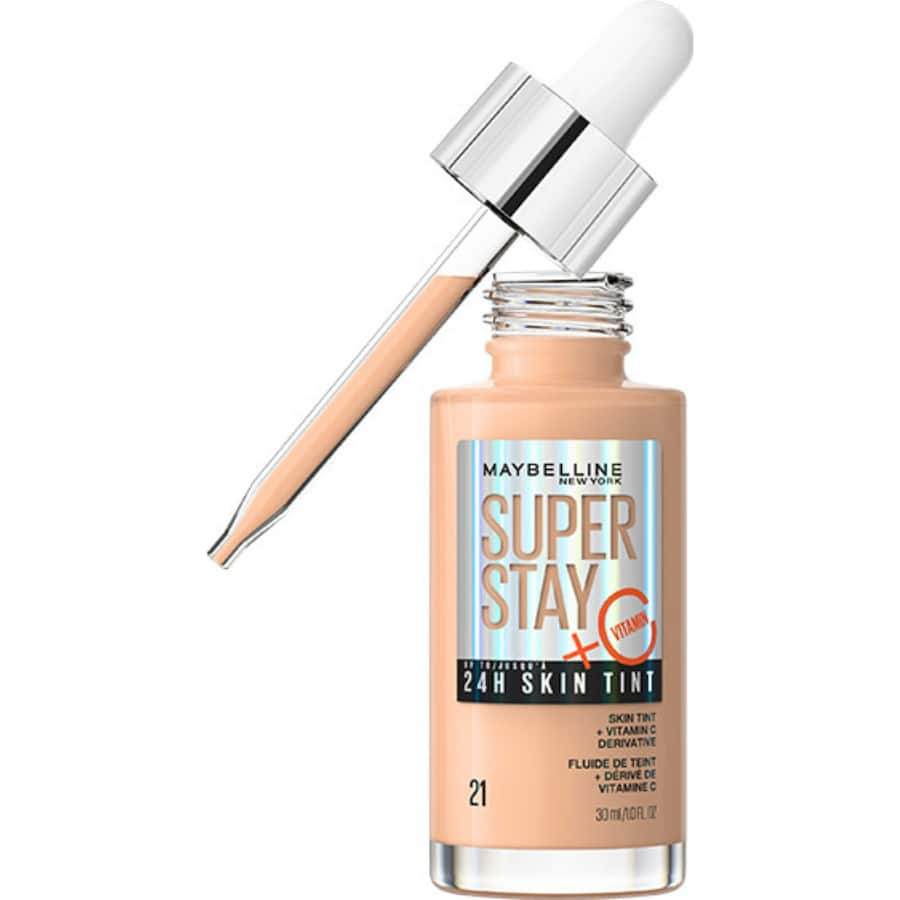 Maybelline Superstay Glow Tinted Facial Serum 21: Vitamin C infused tinted serum for lasting coverage and radiant, dewy skin.