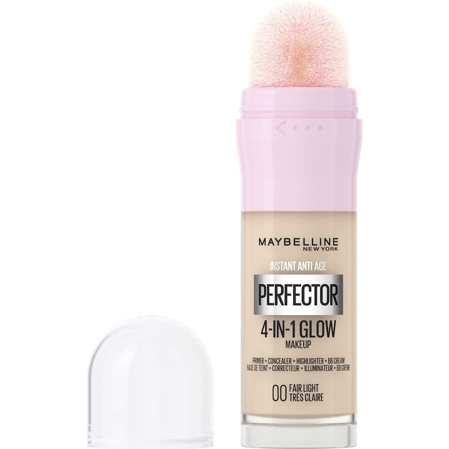 Maybelline Liquid Makeup Instant Perfector in Fair Light, a 4-in-1 formula for radiant, flawless skin.