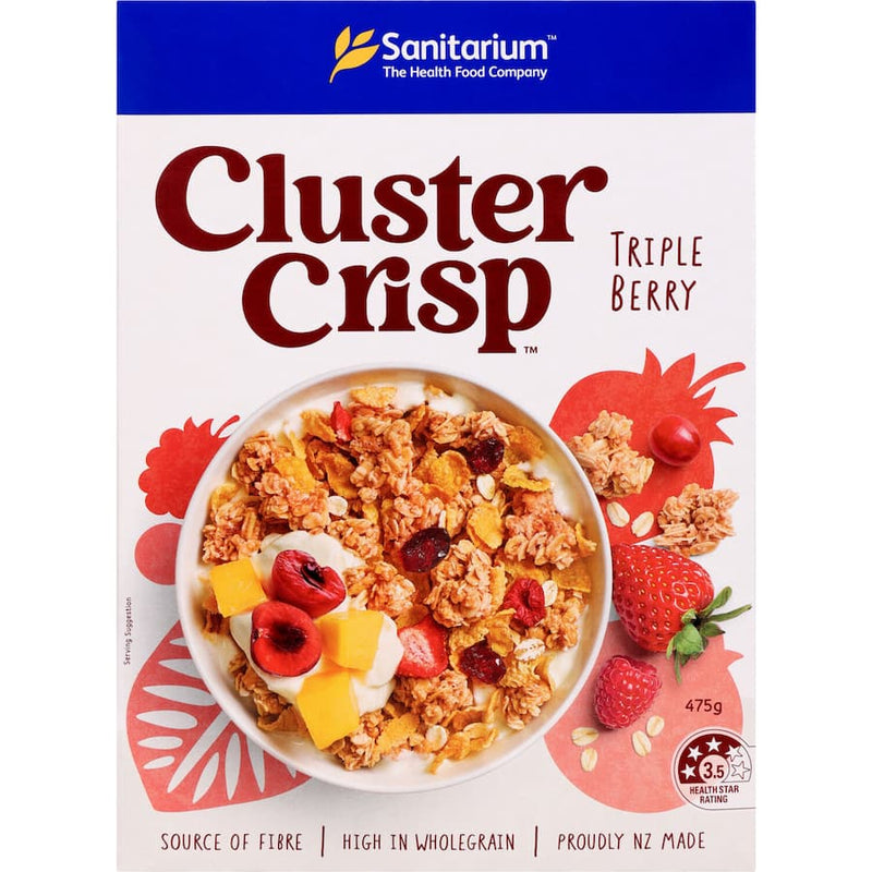 Sanitarium Cluster Crisp Cereal Triple Berry