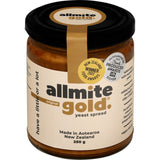 Allmite Gold Yeast Spread: award-winning tahini and nutritional yeast blend, vegan, nutritious, perfect for toast and dips.