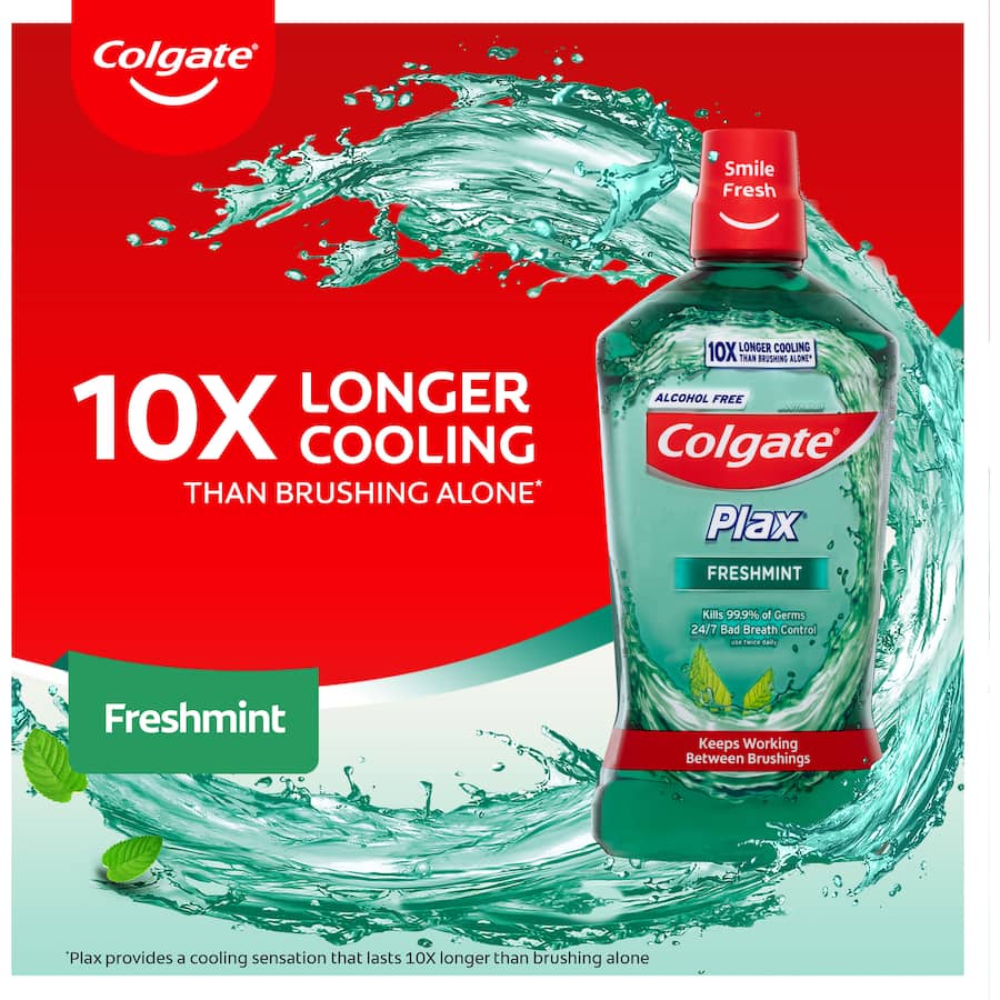 Colgate Plax Antibacterial Mouthwash Rinse Fresh Mint 250mL