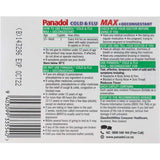 Panadol Cold & Flu Max Caplets for fast relief from cold symptoms, congestion, headaches, and body aches.