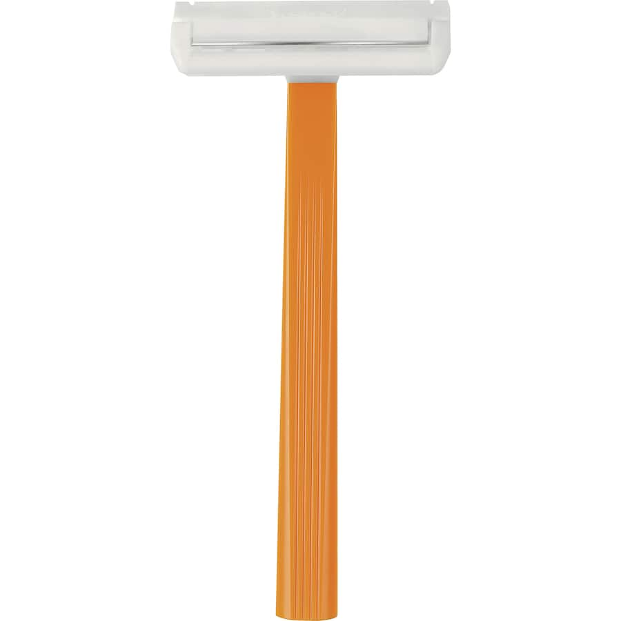 BIC Disposable Razor Sensitive with orange handle, single stainless steel blade for a smooth, comfortable shave for sensitive skin.