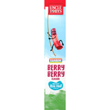 Uncle Tobys Roll-ups Rainbow Berry Berry snacks, made with real fruit for a tasty, healthy treat.