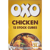 Oxo Chicken Stock Cubes 71g Box 12pack