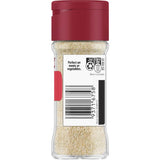 Masterfoods Onion Salt Blend in a glass shaker jar, enhancing dishes with a balanced, lightly herbed onion flavor.