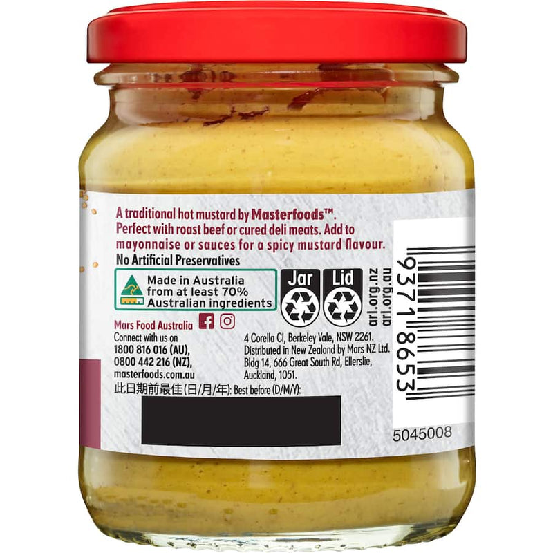 Masterfoods Mustard Hot English