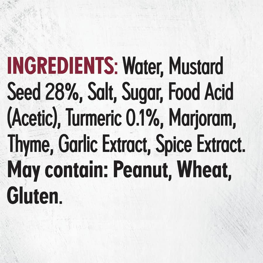 Coarse wholegrain mustard by Masterfoods, perfect for enhancing charcuterie, sauces, and roasts with gourmet flavor.