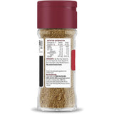 Masterfoods All Purpose Seasoning Blend in a glass shaker jar, featuring paprika, garlic, and onion for versatile cooking.