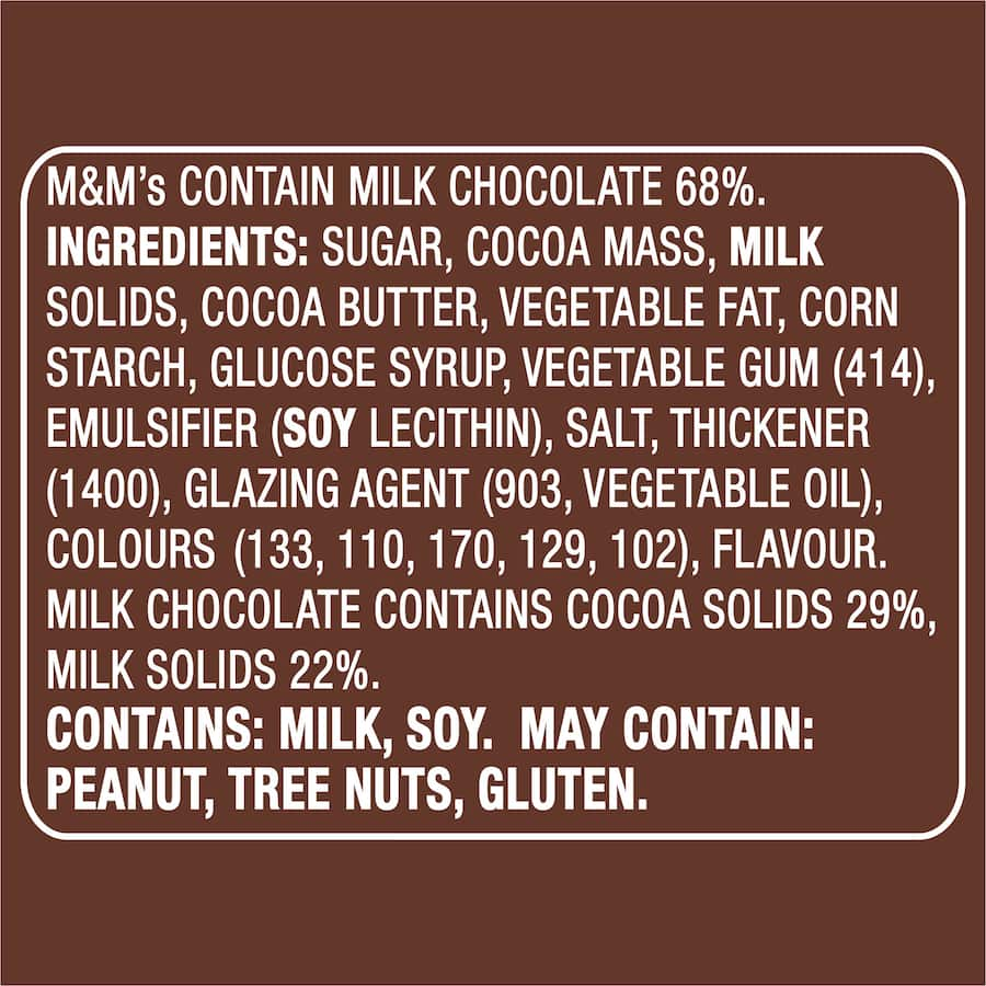 M&M's Chocolate Snack Milk: colorful candies with crunchy shell and creamy chocolate, perfect for on-the-go snacking.