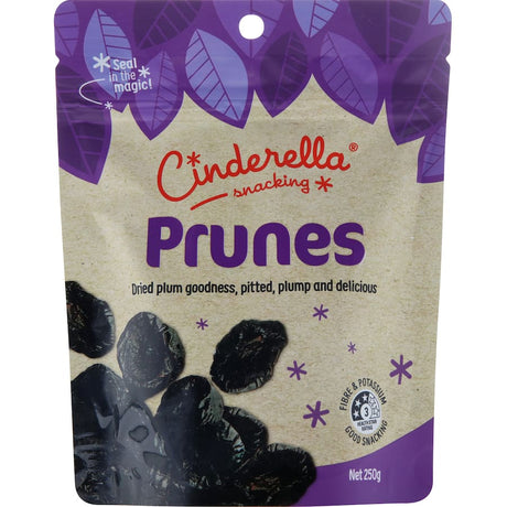 Cinderella Prunes Pitted: plump, sweet dried plums perfect for snacking, baking, and adding flavor to dishes.