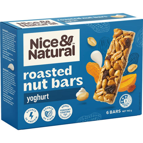 Creamy yogurt and roasted nut bar offering protein, fiber, and just 6g of sugar for a healthy, guilt-free snack.