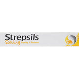 Strepsils Honey & Lemon Lozenges for fast sore throat relief with antibacterial action, offering soothing comfort in every bite.